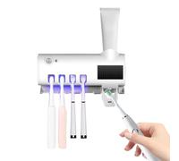 Dispenser Di Spazzolino Da Denti UV - Da Parete PP 7,48x4,92x1,85 Pollici, Sterilizzatore UV Intelligente, Funzionamento A Mani Libere | Supporto Automatico Per Spazzolino Da Denti