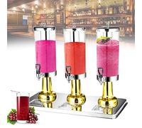Dispenser di succo con rubinetto e supporto, contenitore per bevande di grande capacità per tè freddo e birra, dispenser triplo per uso commerciale e domestico