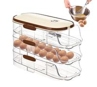 Dispenser Di Uova Di Rolldown - 6,5x8,46 Pollici Dispenser Di Uova In Frigorifero Rolldown, 30 Strati Porta Di Rotolamento Automatico, Contenitore Per Scorrimento Di Spaziale Con Coperchio P