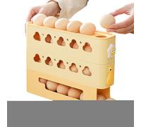 Dispenser di uova per frigorifero, distributore automatico di uova per frigorifero, vassoio inclinato a 3 strati per conservazione degli alimenti per bancone pollaio fattoria appartamento