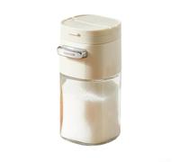 Dispenser di zucchero in vetro con controllo delle porzioni da 0 5 g, costruzione e coperchio sigillato per mantenere lo zucchero fresco, prevenire le formiche e riporre in cucina (bianco)