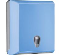 DISPENSER DISTRIBUTORE ASCIUGAMANI IN CARTA A SALVIETTE PIEGATE A Z A MURO COLORATO SOFT TOUCH (BLUE LIGHT)