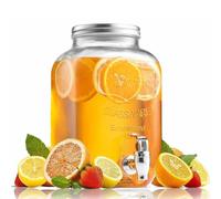 Dispenser distributore bibite bevande birra barattolo vetro rubinetto 3,8 litri