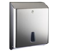 DISPENSER DISTRIBUTORE PER CARTA ASCIUGAMANI INTERFOGLIATA ACCIAIO INOX MAR PLAST (INOX SATINATO)