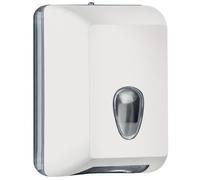 Dispenser Distributore Porta Carta Igienica A muro per Foglietti Intercalati Colorato Colored Soft Touch (BIANCO)
