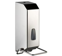 DISPENSER DISTRIBUTORE SAPONE LIQUIDO A RIEMPIMENTO CON LEVA A GOMITO LT.1,2 ACCIAIO INOX MAR PLAST