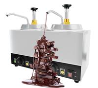 Dispenser Elettrico per Formaggio, Dispenser Scalda Marmellata In Acciaio Inossidabile 300 W con Pompa, Temperatura Regolabile 30-85 ℃, Scalda Marmellata a Doppia Testa 4 Litri, per Ketchup Caramello