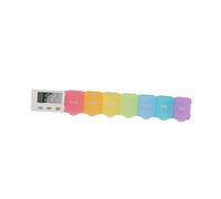 Dispenser Elettronici per Pillole, Portapillole Digitale con Allarme Promemoria Timer, Design a Prova di Umidità e Ampi Scomparti Contenere Vitamine, Olio Pesce, Integratori Viaggio(7 fotogrammi)