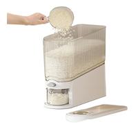 Dispenser ermetico di stoccaggio del riso, contenitore della stampa | Capacità 6 kg, materiale PP per uso alimentare con guarnizione in silicone e filtro di difesa moscerini