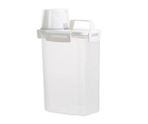 Dispenser ermetico per cereali, 29 cm, contenitore per alimenti secchi sfusi | Contenitore per semi per animali domestici, organizer trasparente per cucina, design sottile per armadio