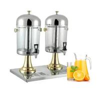 Dispenser For Bevande Con Rubinetto Buffet For Bevande Succhi, Dispenser For Succhi Caldi Freddi, Grande Capacità Con Coperchio Trasparente(Gold,16L)