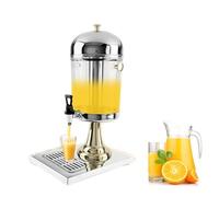 Dispenser For Bevande Con Rubinetto Buffet For Bevande Succhi, Dispenser For Succhi Caldi Freddi, Grande Capacità Con Coperchio Trasparente(Gold,8L)