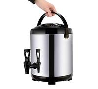 Dispenser for bevande isolato in acciaio inossidabile con rubinetto - Perfetto for calde e fredde, caffè, tè, latte Contenitore(10L)