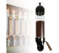Dispenser for chicchi di caffè, contenitore for la conservazione a parete | Contenitori for alimenti secchi di grande capacità for l'esposizione di chicchi di caffè, caramelle, tè(Black,60cm(1kg))