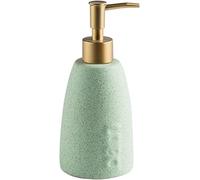Dispenser for lozione in ceramica a tinta unita, dispenser for sapone for le mani ricaricabile for lavello da cucina e bagno, 330 ml 11,6 oz, 1 pz.(Green)