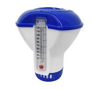 Dispenser galleggiante per compresse di cloro per piscine e spa, con anello di controllo regolabile integrato per erogazione di dosi bilanciate, struttura in plastica resistente, compresse adatte