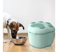 Dispenser grande per contenitori per alimenti per gatti con coperchi