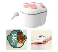 Dispenser grande per contenitori per alimenti per gatti con coperchi