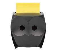Dispenser Per Foglietti Post-it Z-Notes, Gufo, Nero + Foglietti Post-it Super Sticky Z-Notes, 45 Fogli/Blocchetto, 2 Blocchetti/Confezione