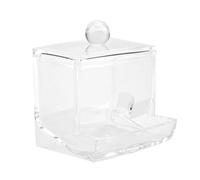 Dispenser in acrilico trasparente, contenitore portaoggetti da scrivania per cosmetici, custodia ricaricabile con design trasparente e portatile per