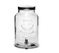 Dispenser in Vetro Trasparente da 5,5 Litri con Rubinetto per Tutti i Liquidi bevande coktail liquori