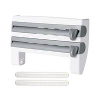 Dispenser involucri - distributore di rotoli di cibo con taglierina | Organizzatore di film da cucina per borse da sandwich per cabine per le porte del cassetto che confezionano snack dispensa e altri