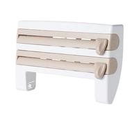 Dispenser involucri - distributore di rotoli di cibo con taglierina | Organizzatore di film da cucina per borse da sandwich per cabine per le porte del cassetto che confezionano snack dispensa e altri
