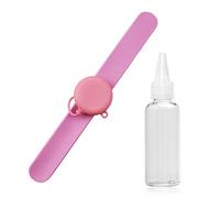 Dispenser manuale da viaggio, portatile, in silicone, con cinturino per orologio da polso, ricaricabile, contenitore liquido