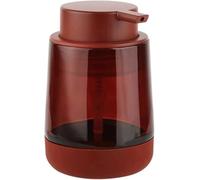 Dispenser manuale di sapone con fondo in silicone, pompa for rimovibile, tipo a spinta, bocca larga, facile riempimento, dispenser for lozione, 10,1 once/300 ml(Red)