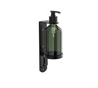Dispenser manuale di sapone da parete con pompa in acciaio inox, capacità 300 ml, per shampoo, balsamo, gel doccia, bagno, cucina, bagno pubblico, verde e nero (1 bottiglia)