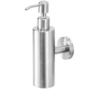 Dispenser manuale per sapone a pompa, 500 ml, resistente alla ruggine | Acciaio inossidabile 304, antiruggine, resistente all'olio, elegante finitura argento, lunga durata