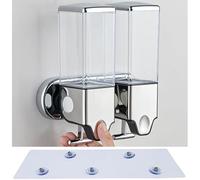 Dispenser manuale per sapone da parete, dispenser per doccia e lozioni, per casa, bagno, cucina, hotel, ristoranti (trasparente, 1000 ml)