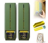 Dispenser modulare per bustine di tè da parete, contenitore per bustine con coperchio rimovibile, organizer per bustine di tè e caffè in ufficio e in cucina, con accesso con una sola mano (#B+B)