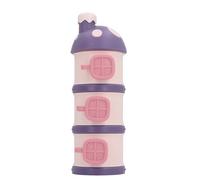 Dispenser multistrato per la conservazione della formula, dispenser impilabile per il latte in polvere per bambini, contenitore per la formula a prova di perdite (Viola)