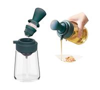 Dispenser Olio con Pennello in Silicone, Bicchiere 3 in 1 350 ml, Pennello Dosatore Olio, con Pennello per Cucinare, Insalata, Cottura al Forno, Barbecue, Friggitrice ad Aria. (Verde)