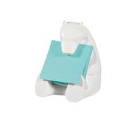 Dispenser orso bianco + ricarica Post it Super Sticky Z Notes azzurro - 76 x 76mm - 90 fogli - Post it