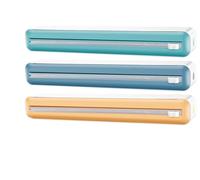 Dispenser Pellicola Trasparente Wrap Master A 3 Pezzi Con Taglierina Magnetico Scorrevole In Plastica Per La Cucina Contenitore L'organizzazione Della Casa E Del Ristorante Facile Da Usare