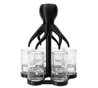 Dispenser per 6 bicchierini a forma di polpo stampato in 3D, dispenser e supporto per alimenti, dispensers per liquori per serate tra amici, per cocktail e succhi di frutta (#A)