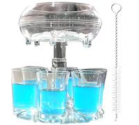 Dispenser per 6 bottiglie e supporto, dispenser per cocktail da bar per feste e celebrazioni (trasparente)