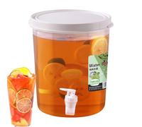 Dispenser per acqua refrigerante, resistente alle alte temperature | Con rubinetto, contenitore per infusione a freddo, grande capacità, per tè e frutta, per cucina e sala da pranzo
