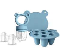 Dispenser per alimenti per bambini in silicone e gelato per latte materno sul vassoio per il congelatore per bambini durante la dentizione e l'auto-alimentazione