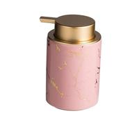 Dispenser per bagnoschiuma Ceramic Soap Dispenser Pump Bottle Empty Arredo bagno estetico(Marble Pink)