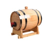 Dispenser per bevande a forma di barile, 1 l, 1,5 l, 3 l, decanter in legno con rubinetto, ideale per vino, whisky, birra, rum, regali per fidanzato, marito, padre (botte di quercia, 1,5 l)