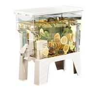 Dispenser per bevande - Barattolo per bevande da 3,5 litri, contenitore per acqua ghiacciata, secchio portatile con coperchio sicuro | Kit per servire cocktail di tè per uso domestico all'aperto, a su