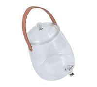 Dispenser per bevande con rubinetto galvanizzato e manico in pelle per servire feste, brocca per acqua fredda con grande capacità, distributore di bevande di qualità commerciale