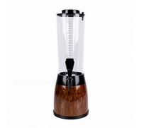 Dispenser per bevande con tubo del ghiaccio, luce a LED, torre per birra in plastica da 2,5 litri (Wood Color)