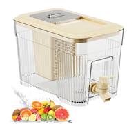 Dispenser per bevande - Contenitore per succo con rubinetto | Stoccaggio 'acqua nel frigorifero | ABS PP a tenuta stagna per uso alimentare | Coperchio e filtro inclusi | Portabevande per eventi d