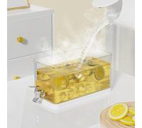 Dispenser per bevande da frigorifero - Contenitore per succhi con rubinetto, bollitore freddo da 4,5 litri di grande capacità con rubinetto e contenitore per bevande con filtro per barbecue, feste in