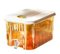 Dispenser per bevande da frigorifero - Premium trasparente 3L 5L robusto serbatoio per alimenti, barattolo pronto per il calore, supporto per birra fredda resistente alle fuoriuscite, recipiente per