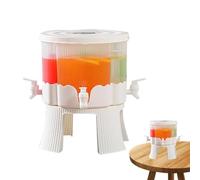 Dispenser per bevande, Dispenser per bevande con rubinetto - Portabevande rotante a 4 griglie per bevande,Vaso per l'acqua del frigorifero, contenitori per succo di limonata, grande secchio